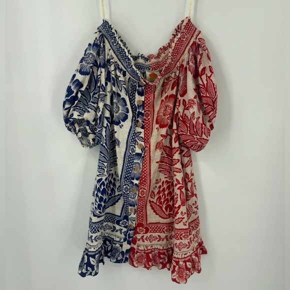 Farm Rio Mixed Pineapple Garden Mini Dress Small B2829 - Picture 3 of 6